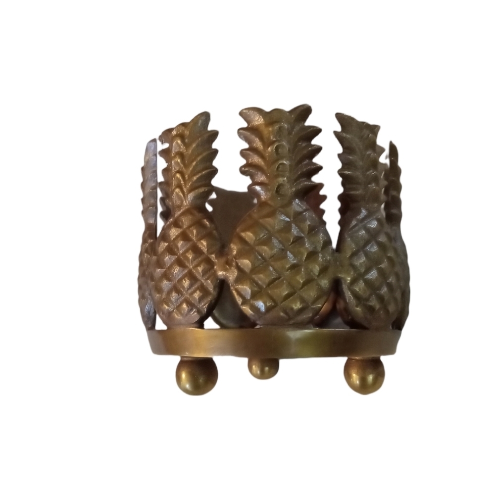 Oasis Brass Pillar Candle Holder